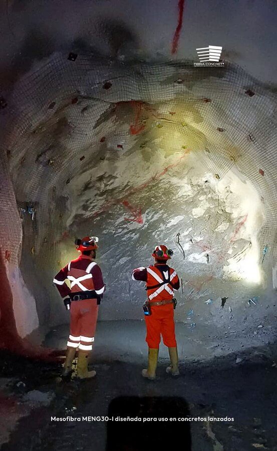 Mesofibra MENG30-I diseñada para uso en concretos Lanzados